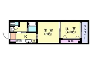 リードINAIS小松原【2-C号室】の間取り