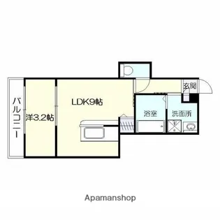 ドレッセ草牟田【2階】の間取り