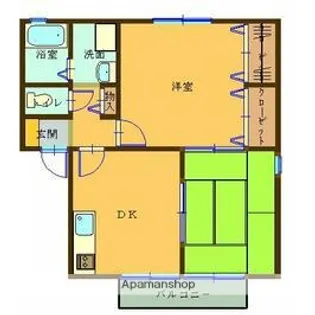 セジュール橘D棟【102号室】の間取り