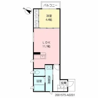 KーブルーノⅡ【201号室】の間取り