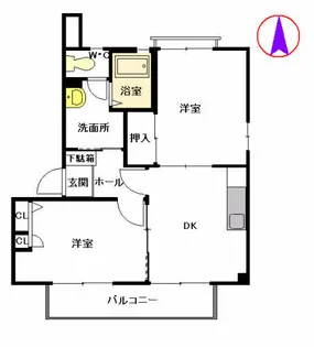 ガーデンホームズ大原 B棟【201号室】の間取り