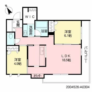 シャーメゾン日之出【3階】の間取り