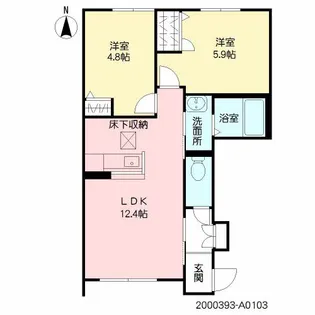 ヴィラ—チェ・プロフィット【1階】の間取り