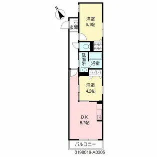 スマイル田上【3階】の間取り