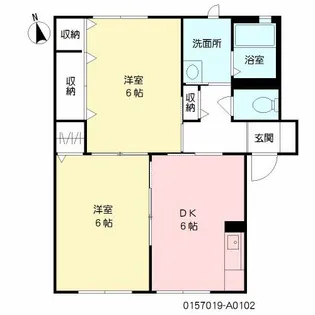 グリンヒルK【1階】の間取り