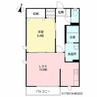 シャーメゾン田上 B棟【2階】の間取り