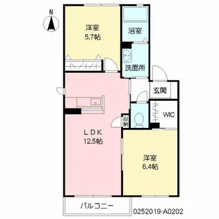 ミル・フラーズ【2階】の間取り