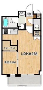 ロータス武之橋【9階】の間取り