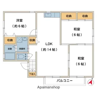 クレエF【2階】の間取り