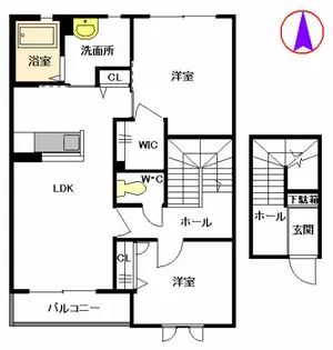 ヴィラーチェ花水木【2階】の間取り