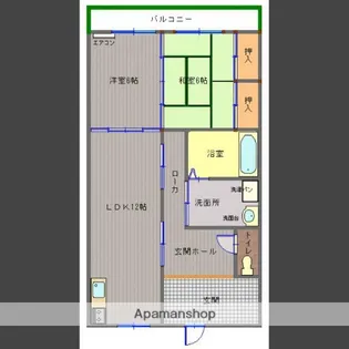 サニーパレスウエノ【2階】の間取り