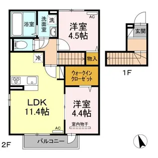 プラスパー【2階】の間取り