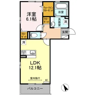 ソシアメゾン坂元【2階】の間取り