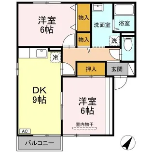 ミーメゾン A棟【101号室】の間取り