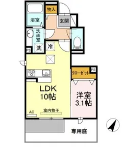 COURAGE玉里【1階】の間取り