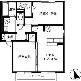 ウィルモア寧 A棟【2階】の間取り