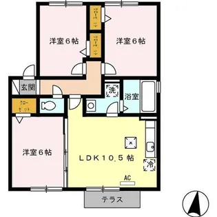 セジュールSAKURA B棟【1階】の間取り