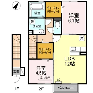 ヴィブァン B棟【2階】の間取り