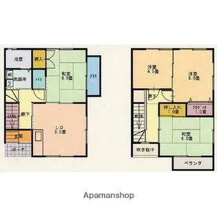 メゾンYAE2【2号室】の間取り