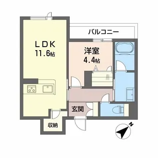 SHAMAISON MAUVEIN【2階】の間取り
