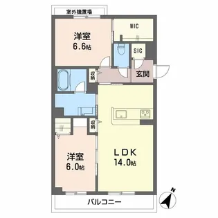 シャーメゾン ブロート【3階】の間取り