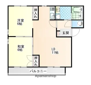 フレグランスOⅡ【2階】の間取り