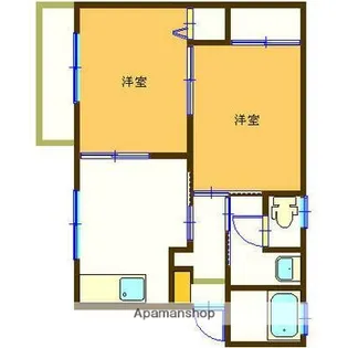 フレグランスOⅡ【203号室】の間取り