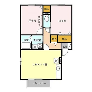 セジュール森三【2階】の間取り