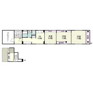 フルハウス北棟【002F号室】の間取り