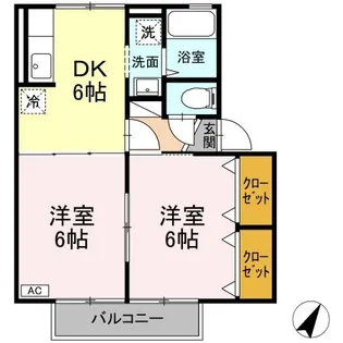 パトリ川上【2階】の間取り