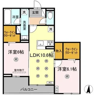 M&S RESIDENCE LIEN【302号室】の間取り