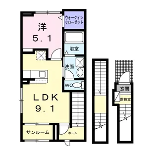 グラース・メゾン【3階】の間取り