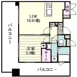 リアンシエルブルー高麗【1103号室】の間取り