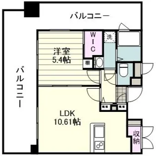 リアンシエルブルー高麗【1104号室】の間取り