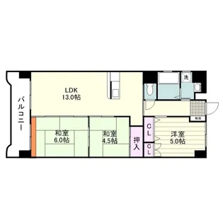 ZENビル武之橋Ⅰ【0502号室】の間取り