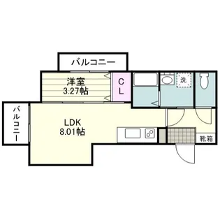 スマートスクエア南郡元【0201号室】の間取り