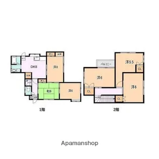 鹿児島県鹿児島市坂之上8丁目【一戸建】の間取り
