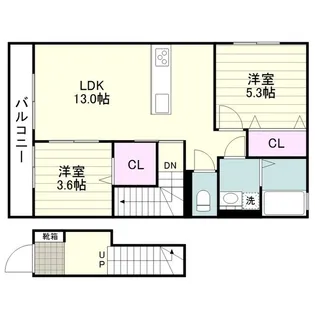 プレミール静【0201号室】の間取り