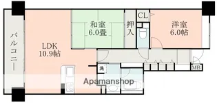 ジェネラス薬師【4階】の間取り