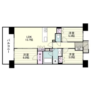 MJR鹿児島中央駅前ザ・ガーデン【0207号室】の間取り