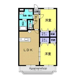サニーヒルズ春山【2階】の間取り