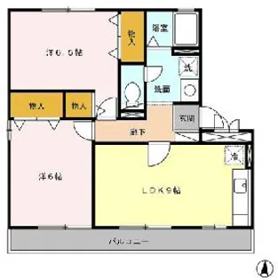 セジュールエレガンス【101号室】の間取り