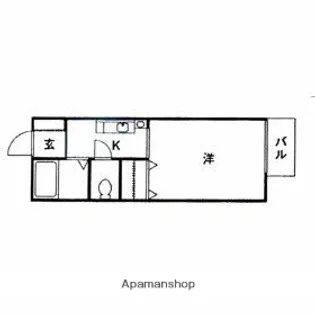 キャビンセジュール【206号室】の間取り