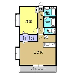 ティアラハイツ日当平【2階】の間取り