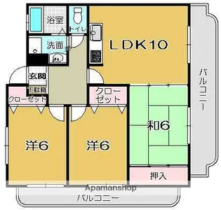 アヴェルデⅡ【2階】の間取り