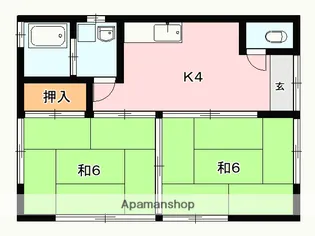春成アパート【1階】の間取り