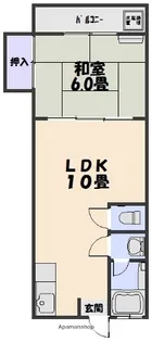 コーポ鈴蘭【4階】の間取り
