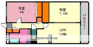 サンステージ吉野【106号室】の間取り