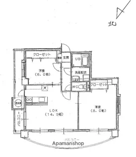 第3脇野コーポ【202号室】の間取り