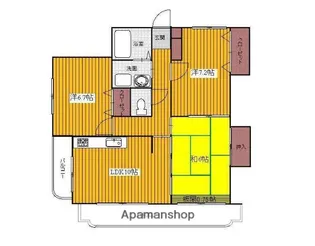 シュペリュールうちやま【201号室】の間取り